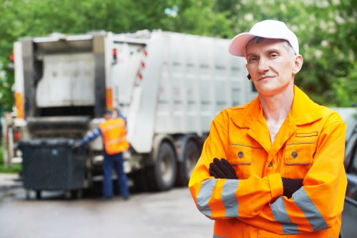 Professionals conducting garage clearance in Hammersmith